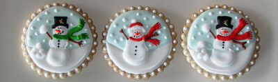 Snowglobe Snowmen cookies