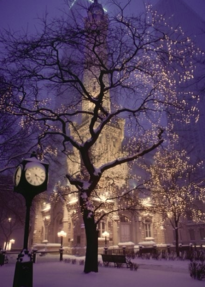 雪夜芝加哥，美的精致~