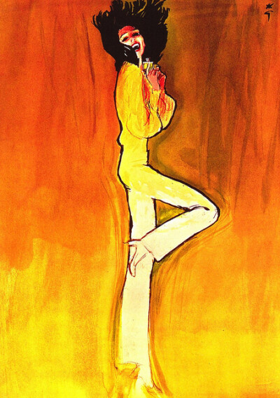 Rene Gruau-Christian DiorIllustration by Rene Gruau for Christian Dior ,1972.