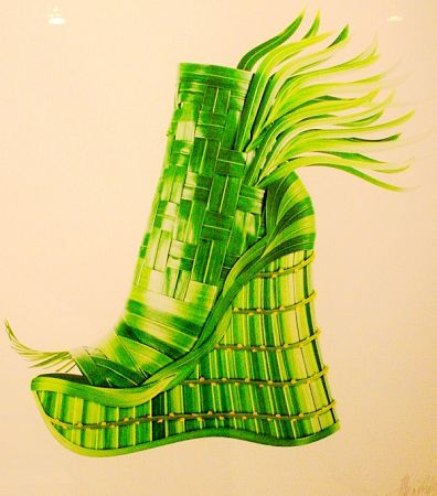 创意 竹VS高跟鞋