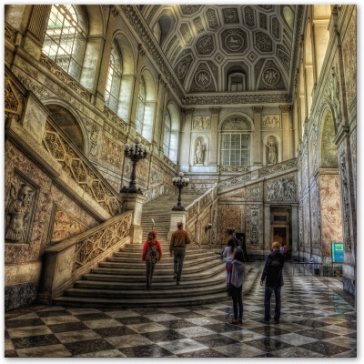 The entrance to the royal palace in Naples"