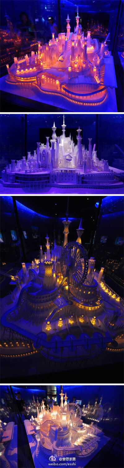 难以置信的纸城“海上城堡”： 东京一所艺术大学学生Wataru Itou (伊藤航)的作品。