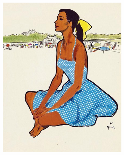 The Yellow Ribbon, by Renè Gruau, ca.1950