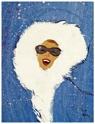 Winter Sun, by Renè Gruau, ca.1950