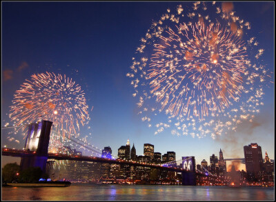 125 of Brooklyn bridge | firework, Brooklyn bridge, New York, bridge