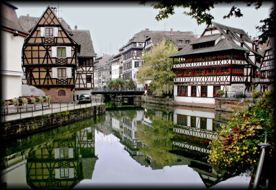 Backwater | architecture, houses, France, Strasbourg