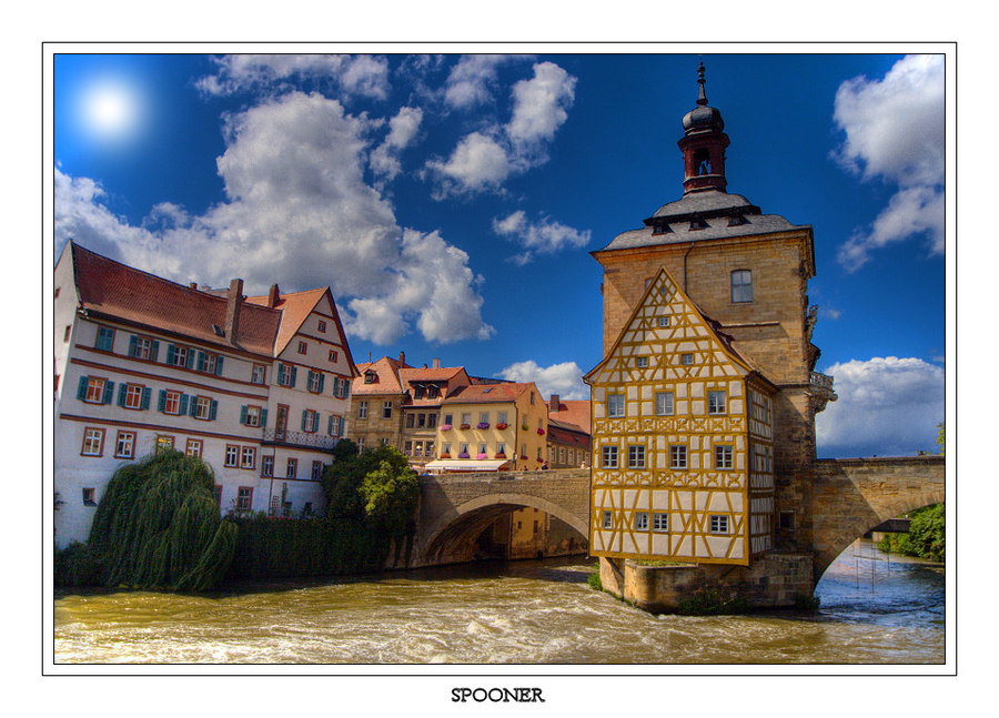 * bamberg * | houses, bridge, Bavaria, Germany, river