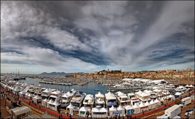 cannes | Cannes, panorama, dock, hdr