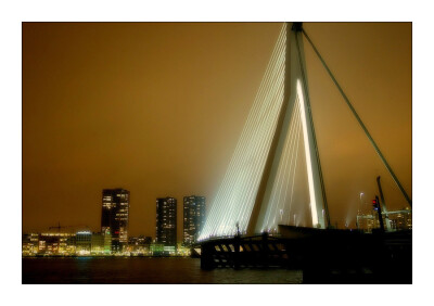 evening arfa. | Rotterdam, wind, channel, sky, evening, bridge