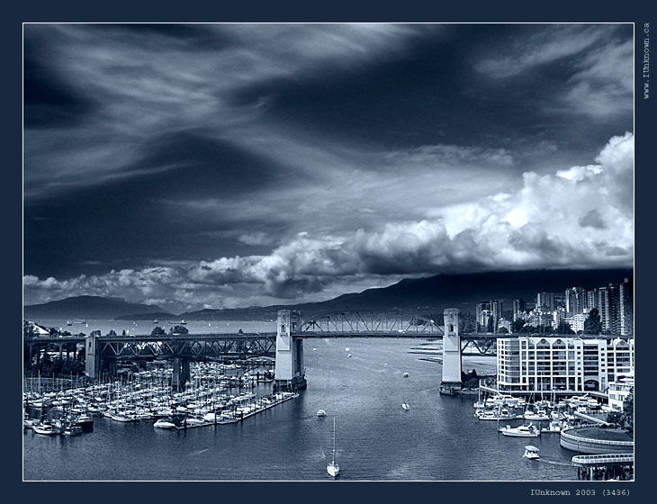 summer. sea. | Canada, duotone, sea, bridge, Vancouver