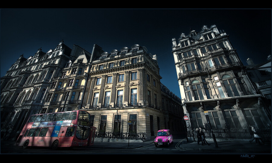 good morning, tuesday. | London, street, England, bus, houses