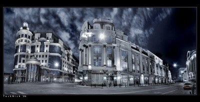 Moscow. Empty streets | rendering, night, Moscow, lights