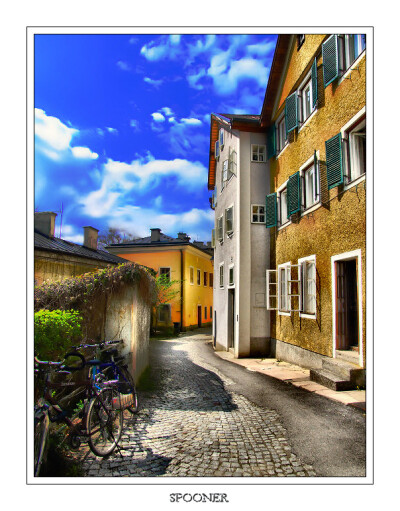 The streets of Salzburg | Salzburg, Austria, bike, pavestone, color