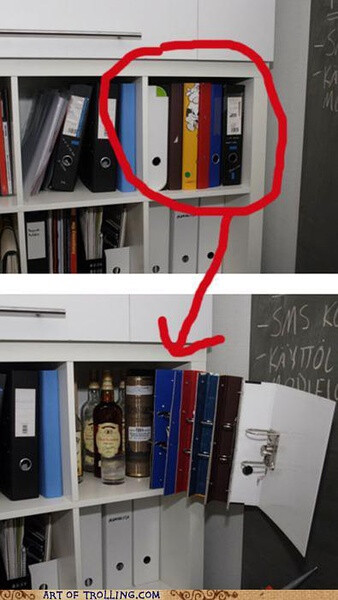 哈哈，藏酒的好办法