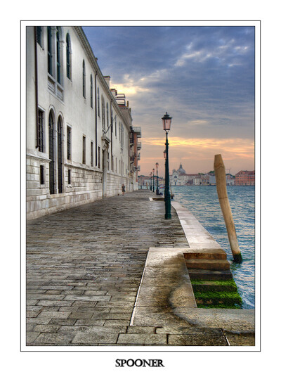 Lady with doggy | Italy, wharf, morning, lady, Venice