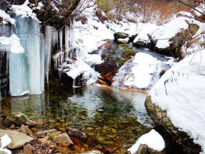 秦岭雪景。