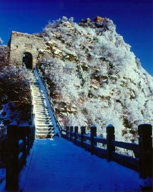  神农山雪景。