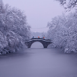 杭州西湖断桥残雪。