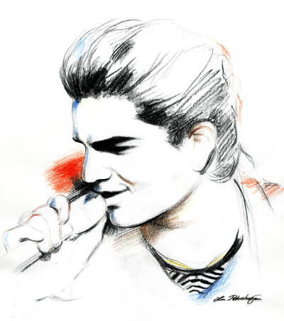 Adam Lambert Drawing by Lin Petershagen