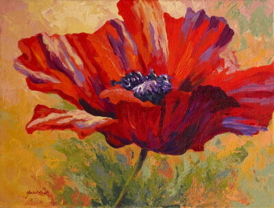 Red Poppy II Painting by Marion Rose