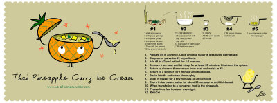 Thai Pineapple Curry Ice Cream by Lili Chin