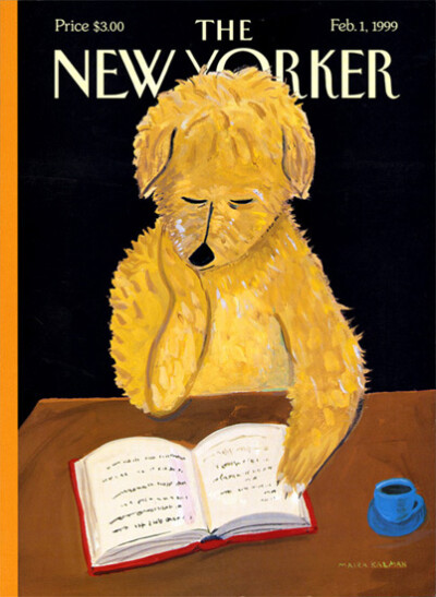 "Dog Reads Book" February 1, 1999