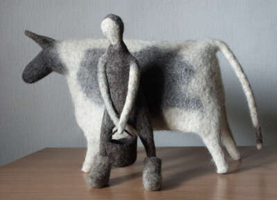 俄罗斯女艺术家ИринаАндреева的羊毛毡手作，劳作。