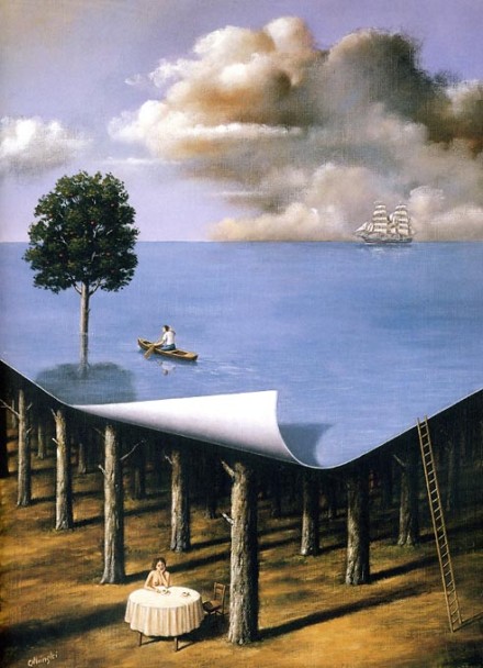 Rafal Olbinski 超现实绘画作品