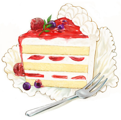 小红莓奶油蛋糕