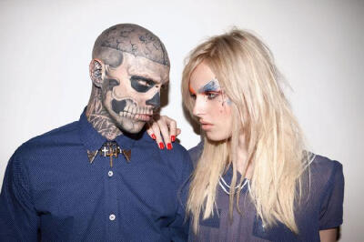 Rick Genest &amp; Andrej Pejic by Marcelo Krasilcic for Auslander catalog shoot 2011