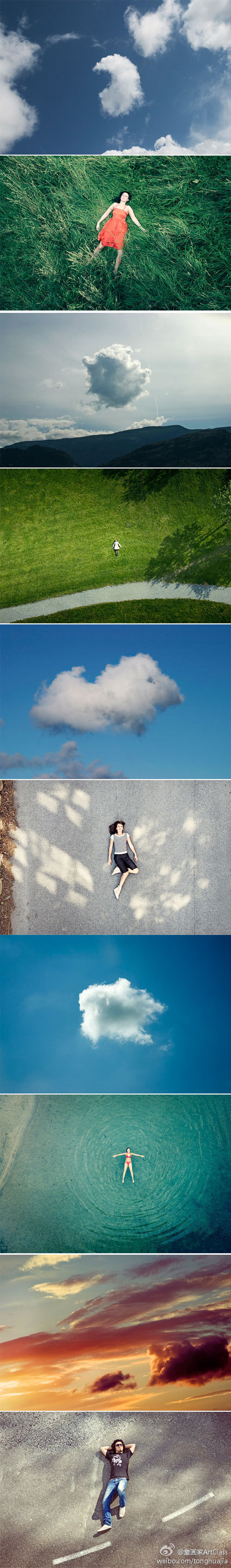 Photographer Christopher Jonassen's series entitled Before We Begin encapsulates this act of looking up at the clouds for answers.