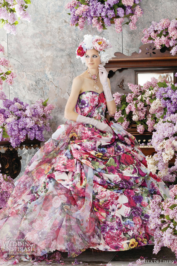 花团锦簇下的婚纱.Stella de Libero Color Wedding Dresses