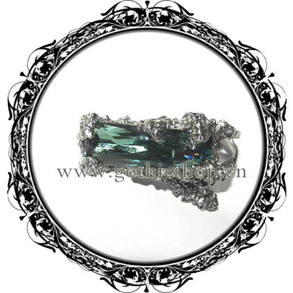 Alchemy Gothic Winter Garden Crystal Ring, UK Art Design