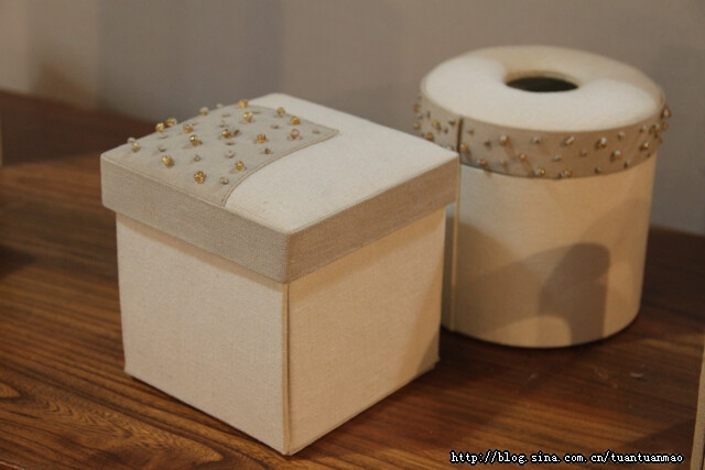 布盒子可以做成这个样子。