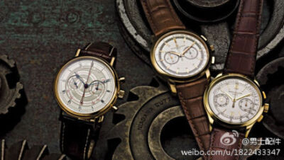 宝玑Classique 18K玫瑰金计时码表， $43,600；江诗丹顿 传承系列计时码表， $51,700；百达翡丽 Ref. 5170J $80,900