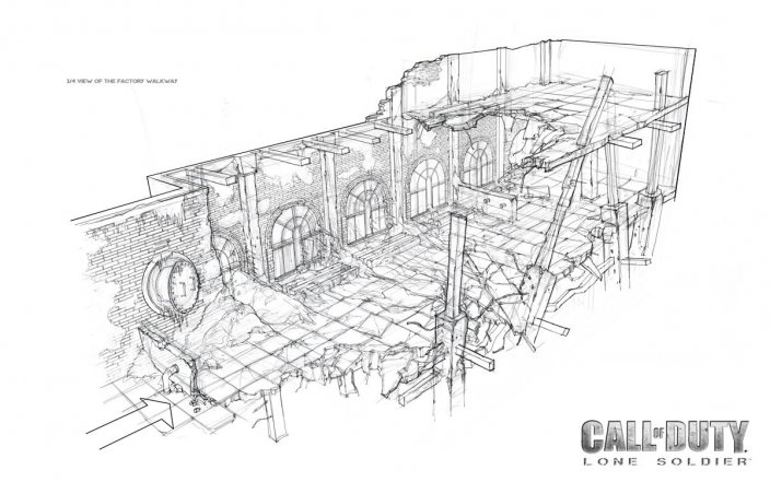 Call of Duty 8 - layout sketch by Jparked