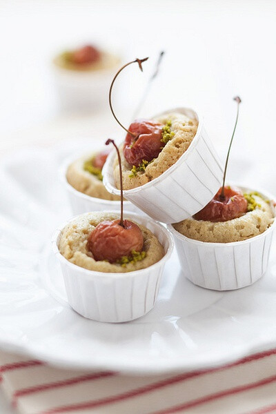 rainier cherry and pumpkin seed butter financiers