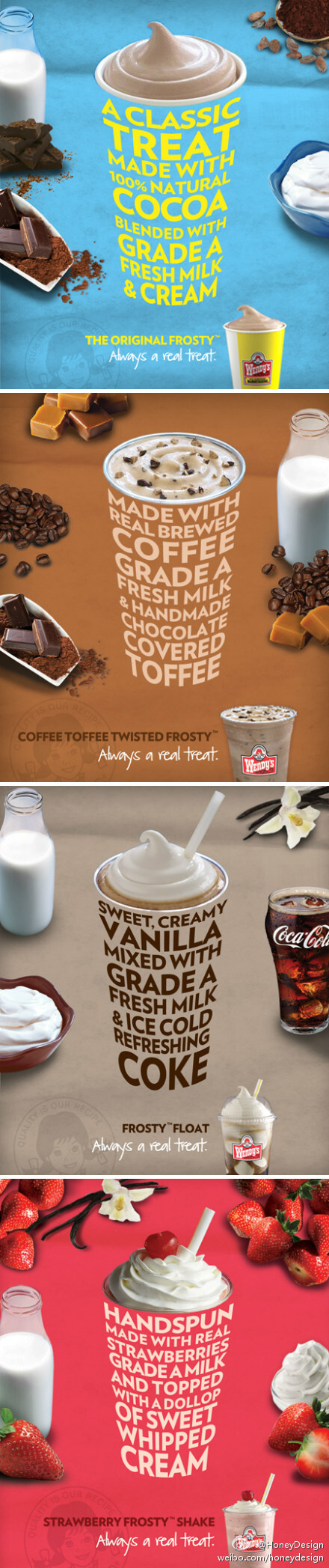 Wendy's Frosty Campaign In-store table decals - Saatchi & Saatchi