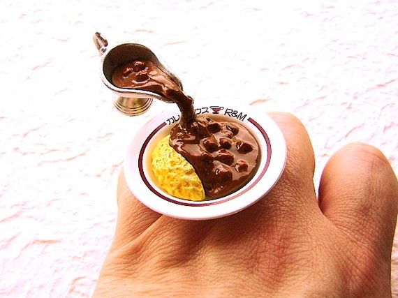 Kawaii Japanese Food Ring Floating Curry