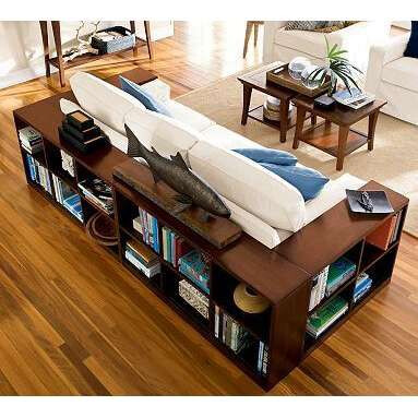 沙发后背空间运用 创意设计 超强收纳 书柜