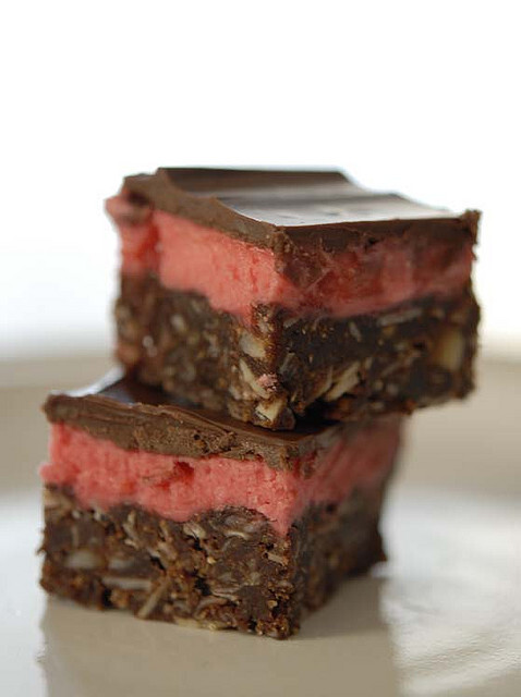 Cherry Almond Nanaimo Bars