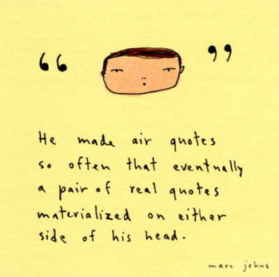 air quotes