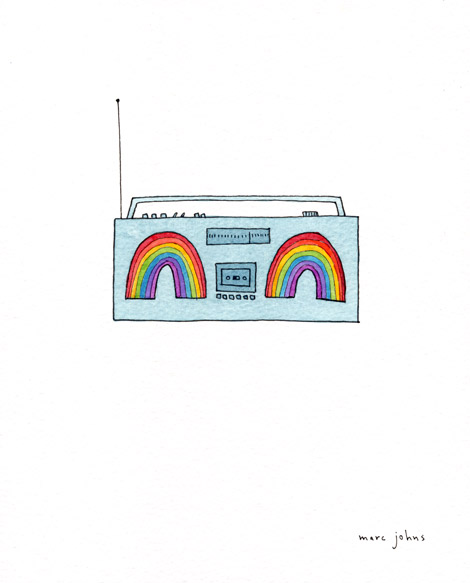 rainbow boom box