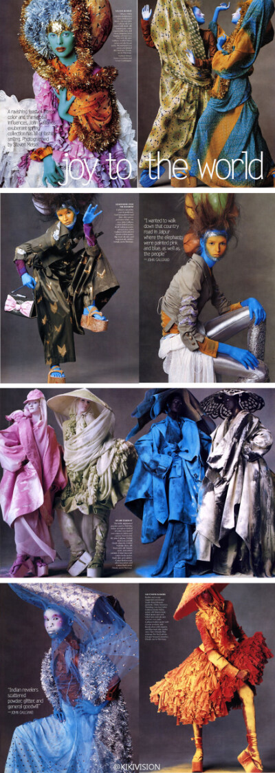 Joy to the world by Steven meisel for VOUGE Oct 2002