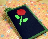 MiniJournal - Rose on Green