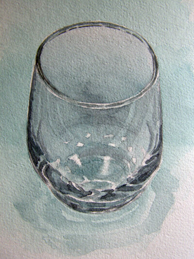 Glass in watercolour