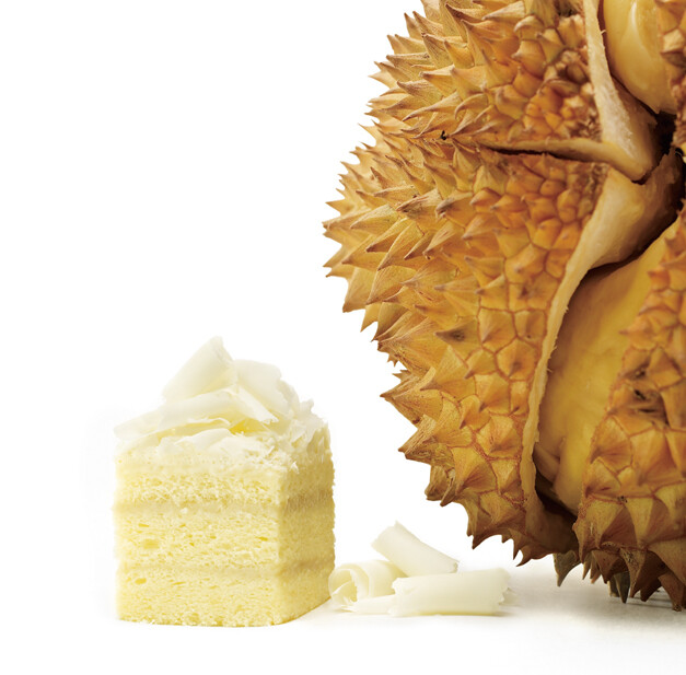 A Picture of Durian Grey 榴槤飄飄 Imagine if an object could bear the weight of all your sins, while you swan about ever beautiful. The durian fruit bears the weight of its sins on the outside, in the form of its malodorous stench. Within, the fruit stays ever creamy.