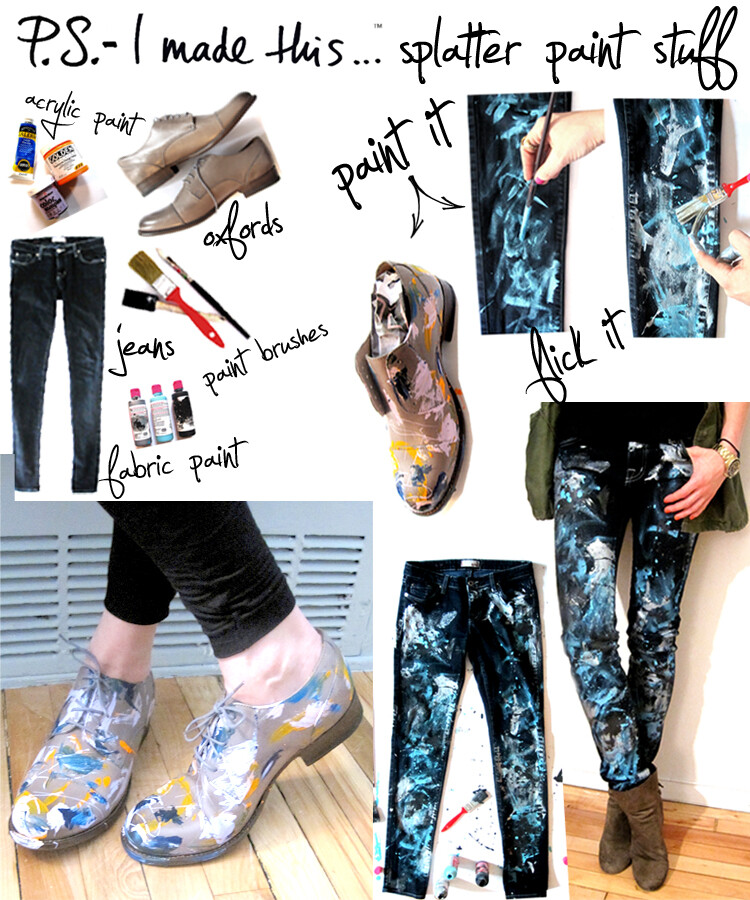 splatter jeans/shoes