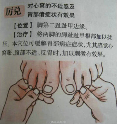 图说人体常用按摩穴位------厉兑