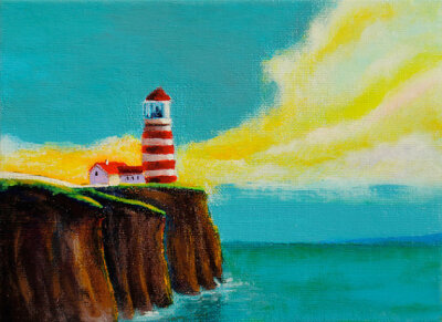 Lighthouse Print from original acrylic painting